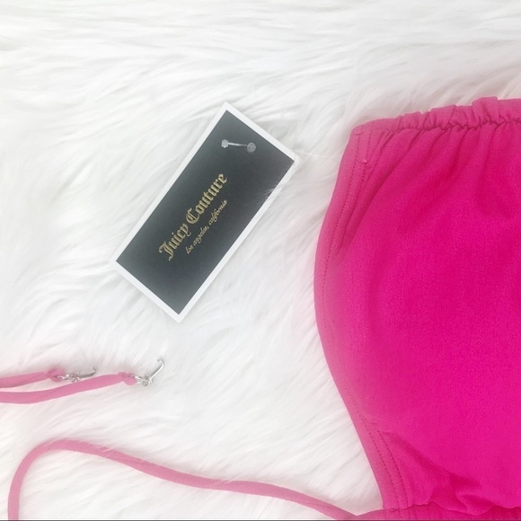 juicy Couture Bandeau Bra Bikini Top Medium Pink - Picture 8 of 8